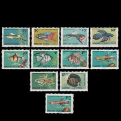 Akváriumi Díszhalak (Pesti de Acvariu) LP1877-1886+1884ER Ungaria 1962