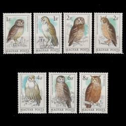 Baglyok (Bufnite) LP3680-3686 Ungaria 1984