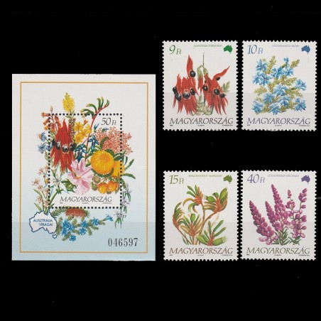 Földrészek virágai-Ausztrália (Flora Australia) LP4172-4176 Ungaria 19