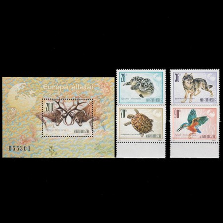 Földrészek Állatai Európa (Fauna Europa) LP4603-4607 Ungaria 2001