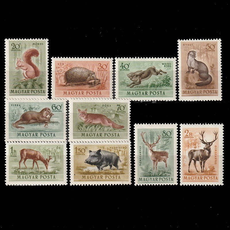 Erdei Állatok (Animale de Padure) LP1345-1354 Ungaria 1953