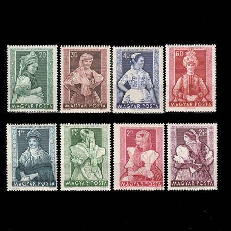 Népviseletek (Porturi Populare) LP1390-1397 Ungaria 1953