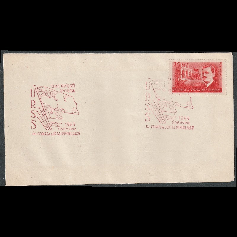 Plic Expozitie Filatelica Bucuresti 1949 cu LP252