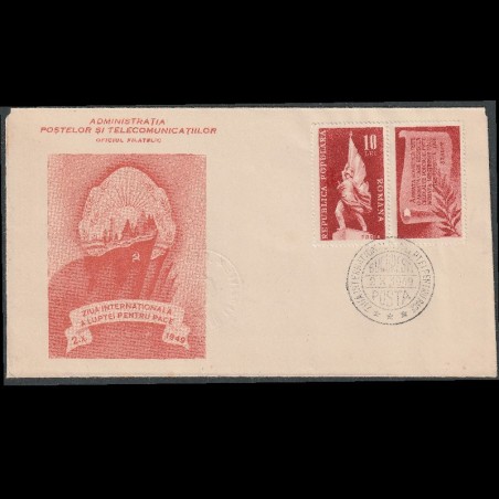 Plic "Ziua Internationala a Luptei Pentru Pace" Bucuresti 1949