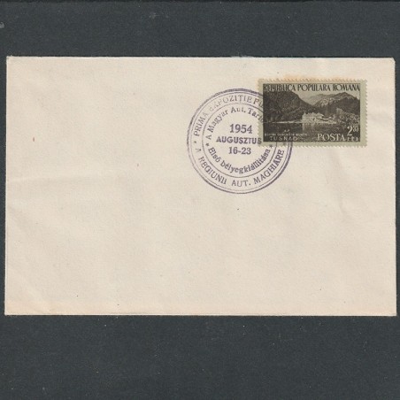 Plic Prima Expozitie Filatelica a Regiunii Autonome Maghiare 1954