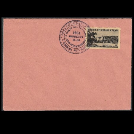 Plic Prima Expozitie Filatelica a Regiunii Autonome Maghiare 1954