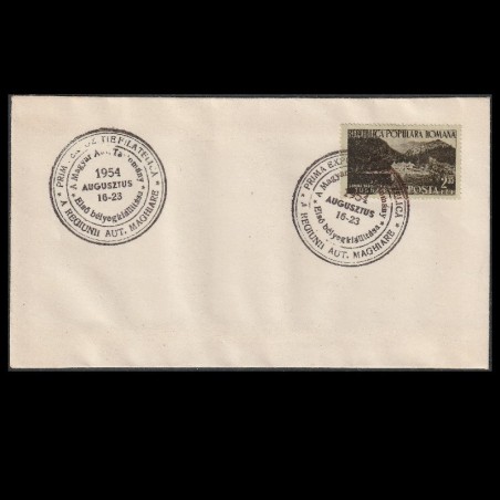 Plic Prima Expozitie Filatelica a Regiunii Autonome Maghiare 1954