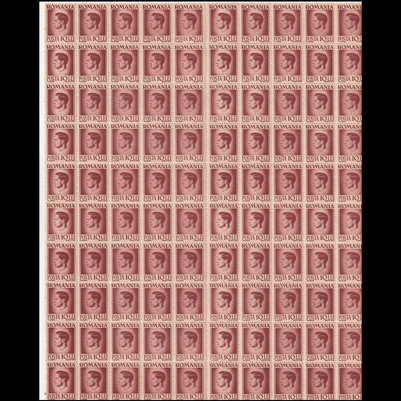 10 Lei Mihai Uzuale LP188 coala intreaga EROARE