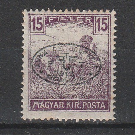 15 Filler Seceratorii Margyar Kir. Posta - zona Debrețin 1919