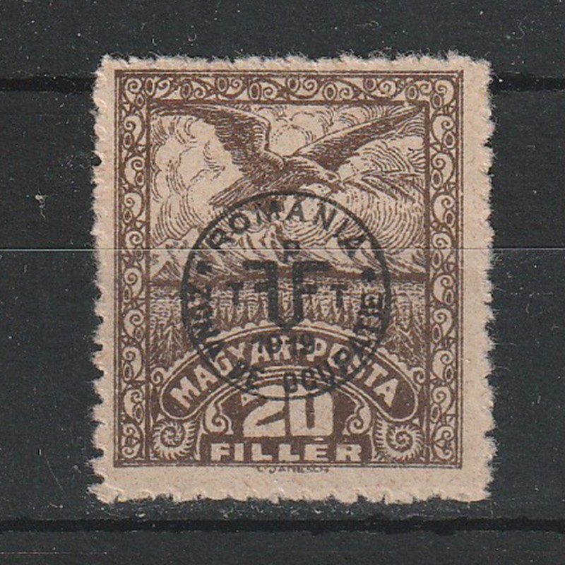 20 Filler Magyar-Posta - zona Debrețin II 1920 Hartie Normala