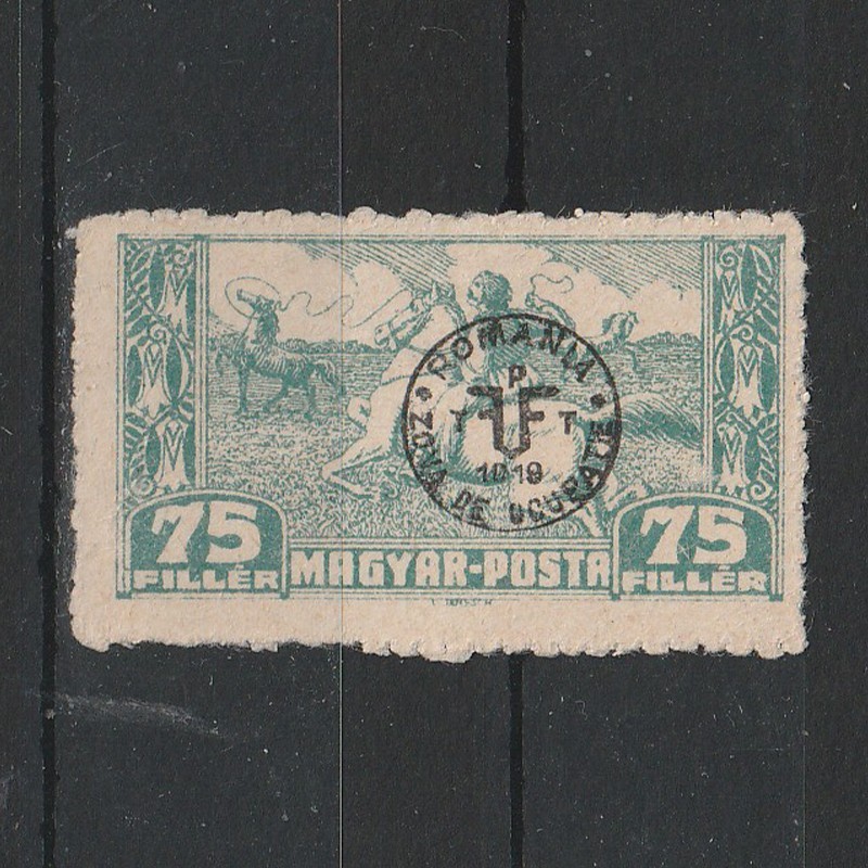 75 Filler Magyar-Posta - zona Debrețin II 1920 Hartie Normala