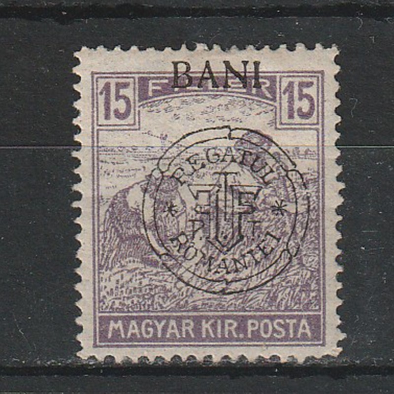 15 Filler Seceratorii Magyar Kir. Posta - zona Cluj 1919