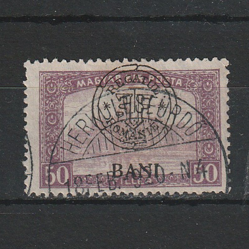 50 Filler Parlament Magyar Kik. Posta - zona Cluj 1919