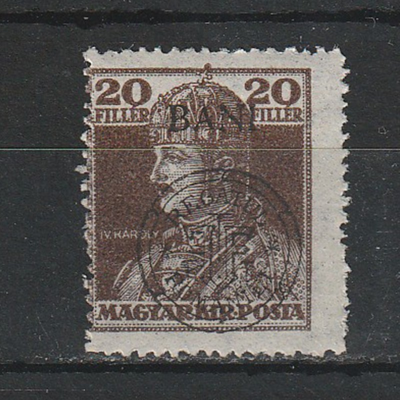20 Filler Karoly Magyar Kik. Posta - zona Cluj 1919