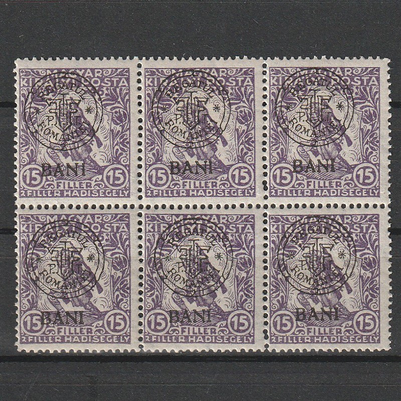 15 Filler Hadisegély III Magyar Kir. Posta - zona Cluj 1919