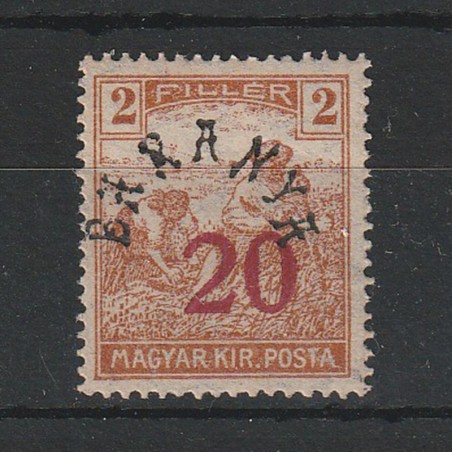 2 Filler Arato Magyar Kir. Posta - zona II Baranya 1919 ocupatia Sârbă