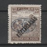 20 Filler Arato Koztarsasag Magyar Kir. Posta - zona Debretin 1919